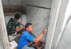 Wujud Kepedulian TNI, Prajurit Korem 082/CPYJ Bedah Bangunan Panti Asuhan Abdulloh Latief Mojokerto